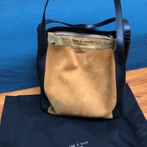 Rag & Bone Passenger Tote in Bourbon and Black